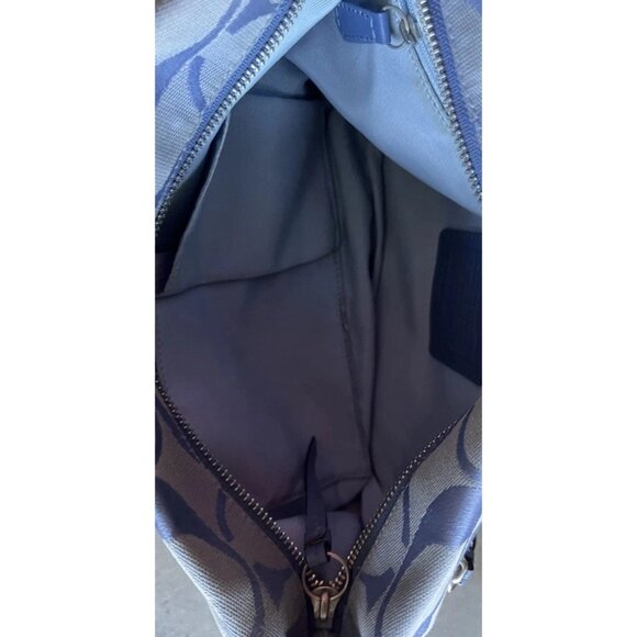 Vintage Coach Blue Carly Women’s Handbag Purse Bag Signature Print Canvas F15068 - Picture 13 of 16